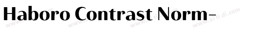 Haboro Contrast Norm字体转换